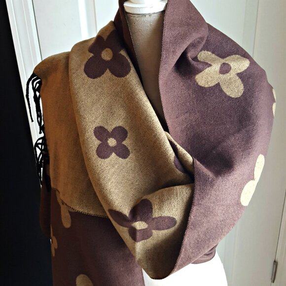 NEW! CASHMERE Inspired Double SIDED 25" WIDE SCARF - Picture 5 of 5